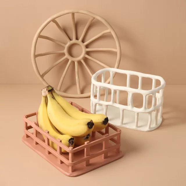 Morandi resin storage basket