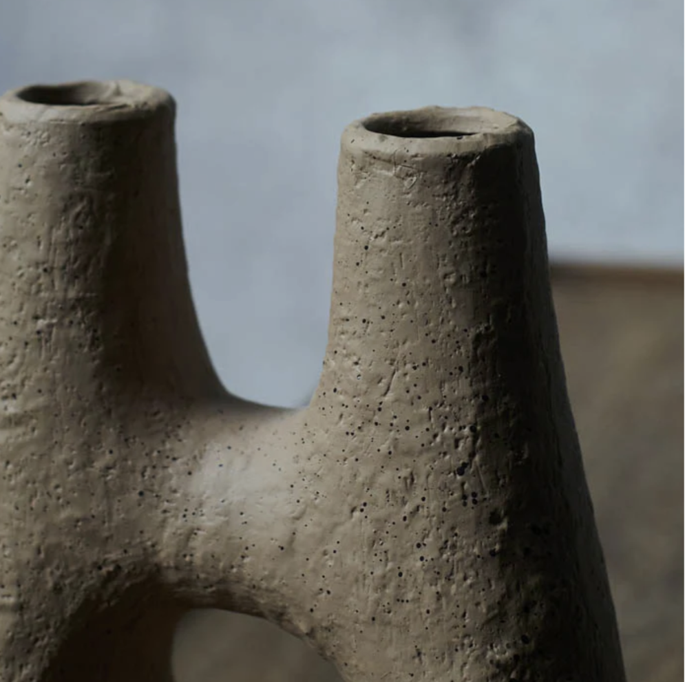 The Textured, Brown Vase