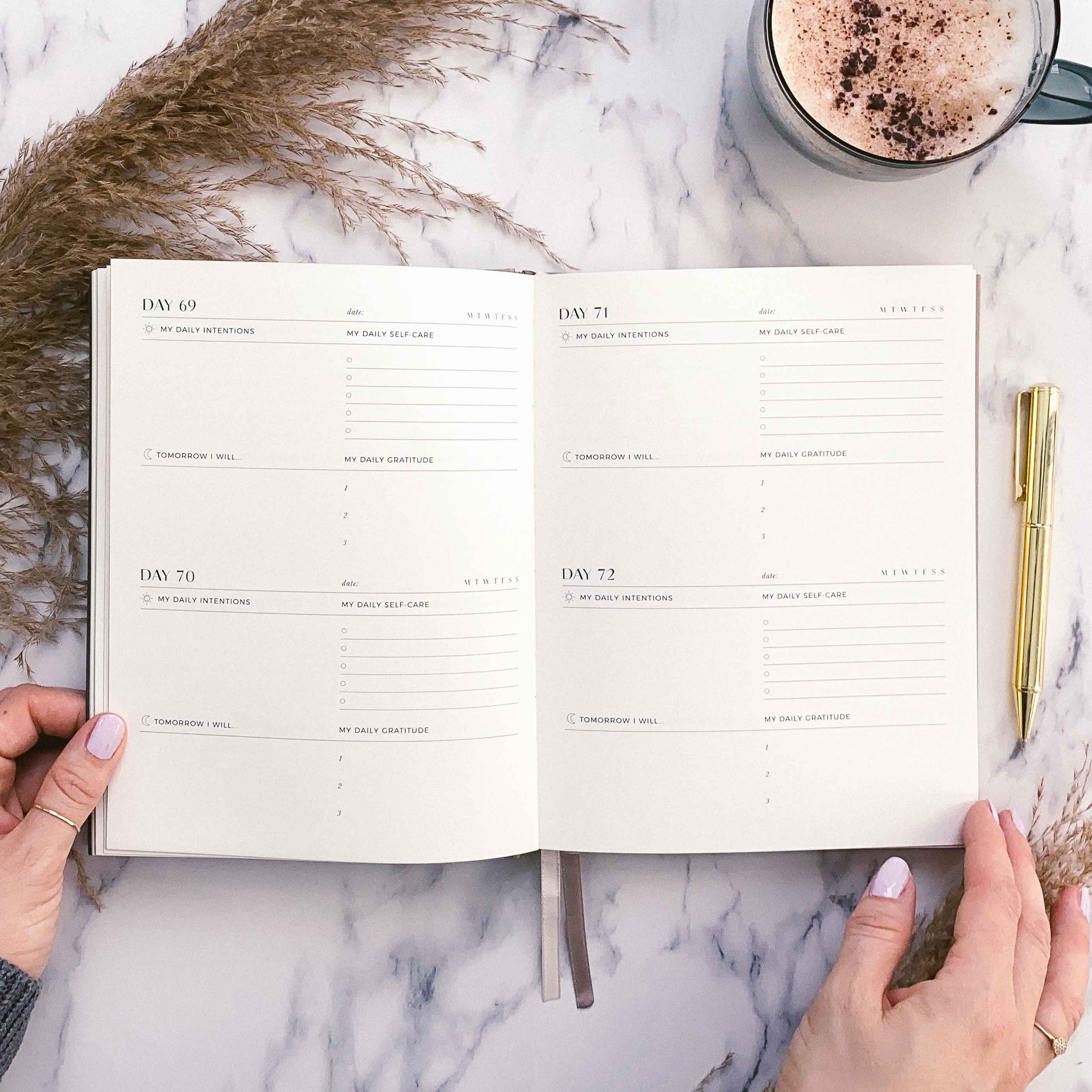 My Daily Self-Care intentions and gratitude journal