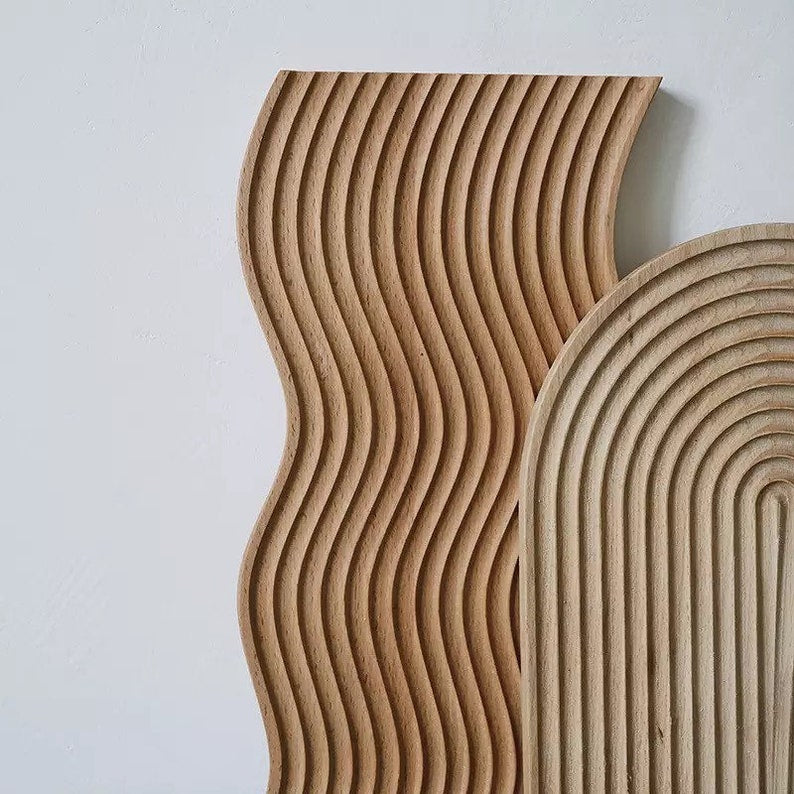 Nordic wave wooden board